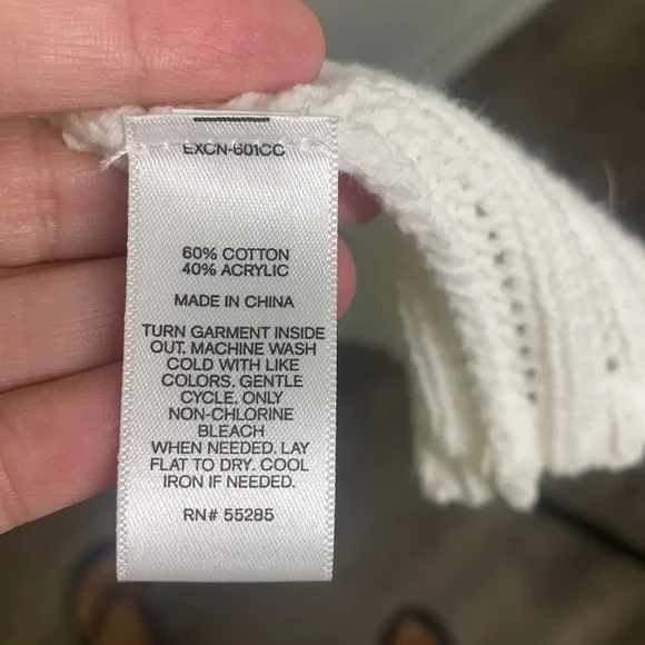 Express - Ivory Long Knit Tank Cardigan Size XS/S - Picture 9 of 9